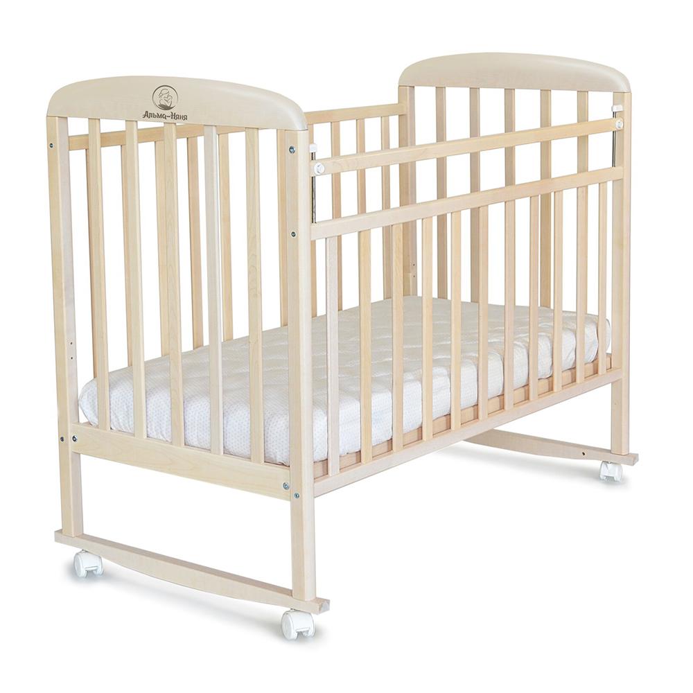 Кровать детская МИЛАНА (колесо, качалка, опуск.планка)