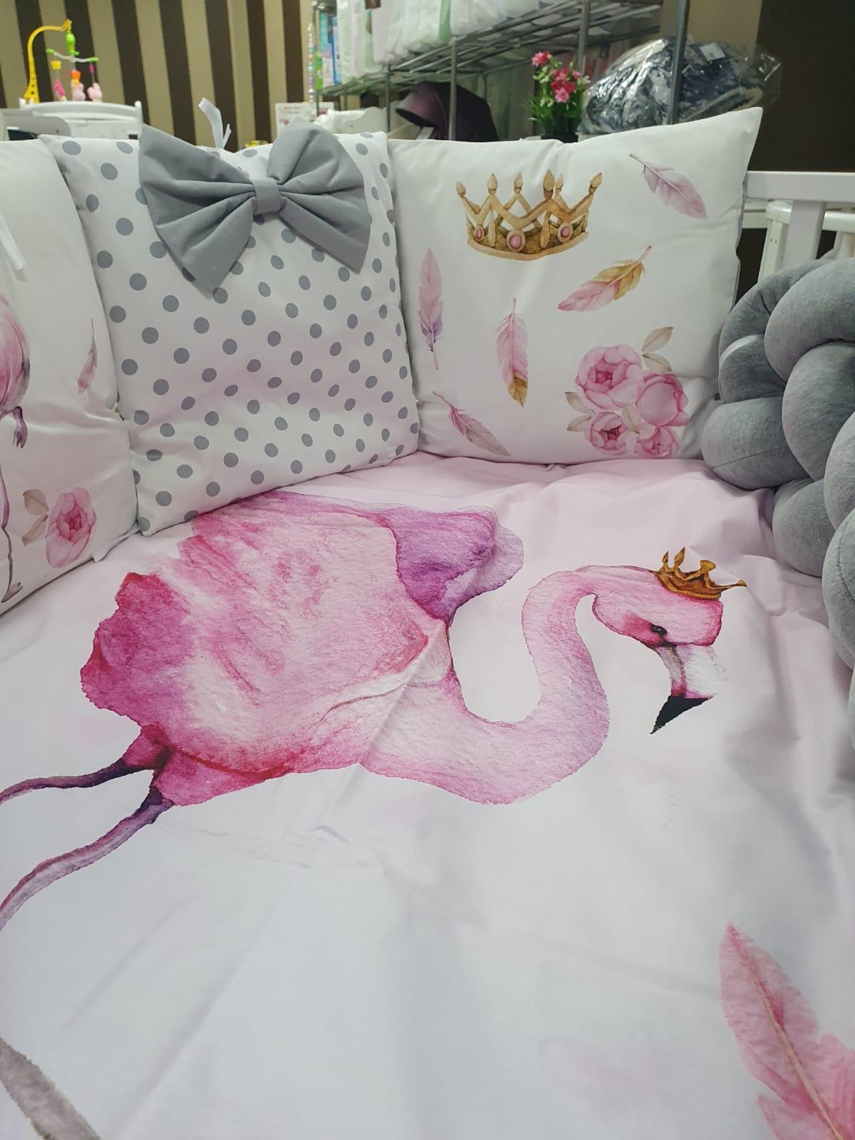 Комплект в кроватку " Фламинго "